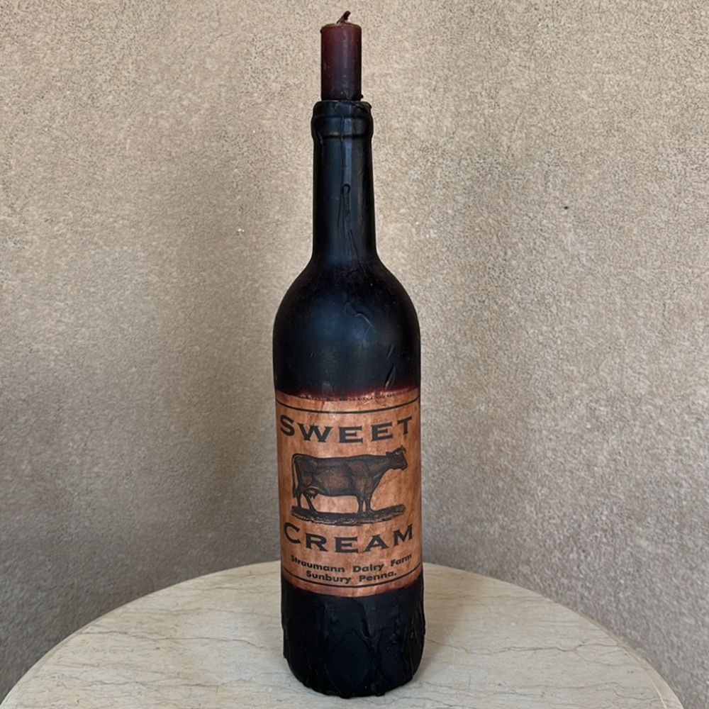 Vintage Sweet Cream Decorative Bottle